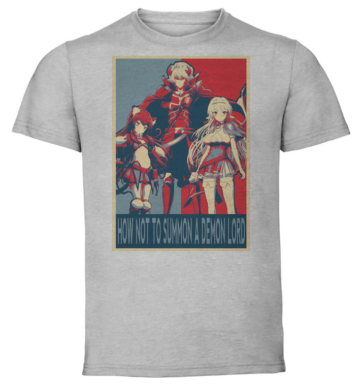 T-Shirt Unisex - Grey - Propaganda - How Not to Summon a Demon Lord - Isekaimaou - Characters