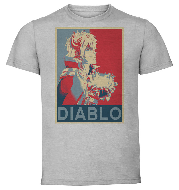 T-Shirt Unisex - Grey - Propaganda - How Not to Summon a Demon Lord - Isekaimaou - Diablo Variant