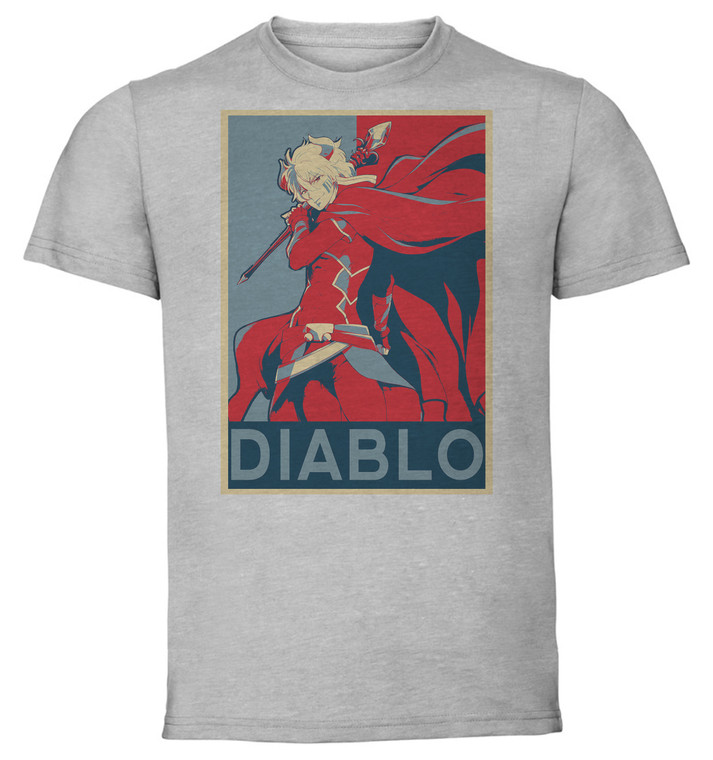 T-Shirt Unisex - Grey - Propaganda - How Not to Summon a Demon Lord - Isekaimaou - Diablo