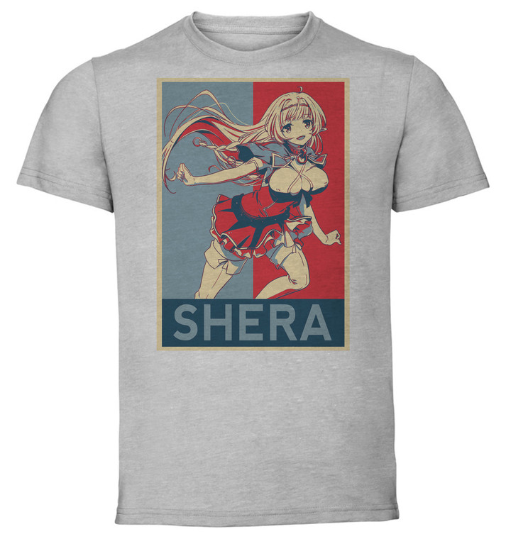 T-Shirt Unisex - Grey - Propaganda - How Not to Summon a Demon Lord - Isekaimaou - Shera