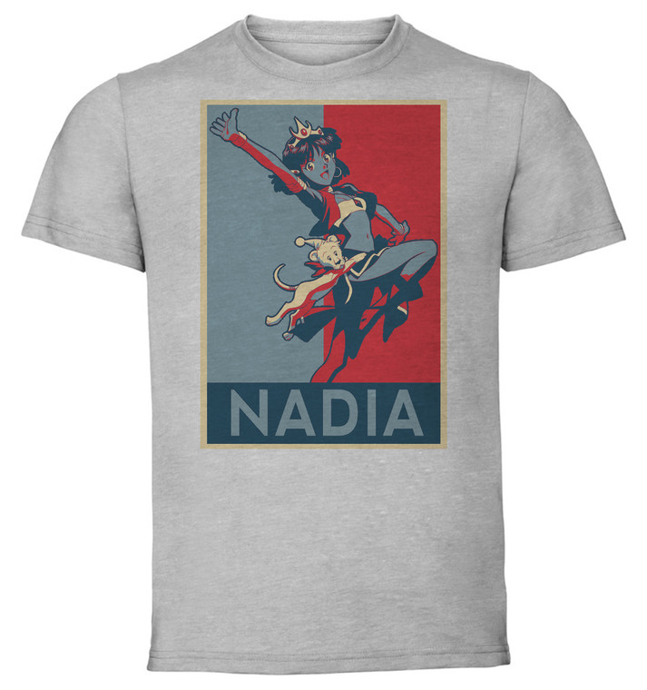 T-Shirt Unisex - Grey - Propaganda - Il mistero della pietra azzurra - Fushigi no Umi no Nadia - Nadia B