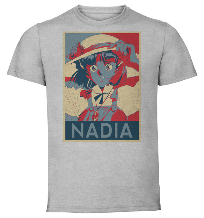 T-Shirt Unisex - Grey - Propaganda - Il mistero della pietra azzurra - Fushigi no Umi no Nadia - Nadia