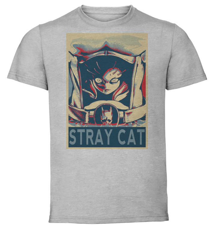 T-Shirt Unisex - Grey - Propaganda - Jojo's Bizarre Adventures - Diamond Is Umbreakable - Stray Cat Variant