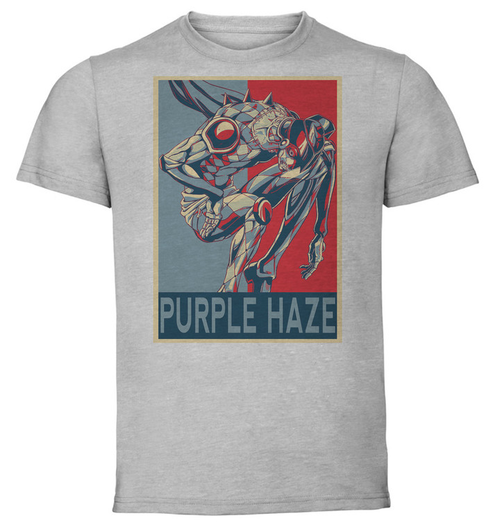 T-Shirt Unisex - Grey - Propaganda - Jojo's Bizarre Adventures - Vento Aureo - Purple Haze