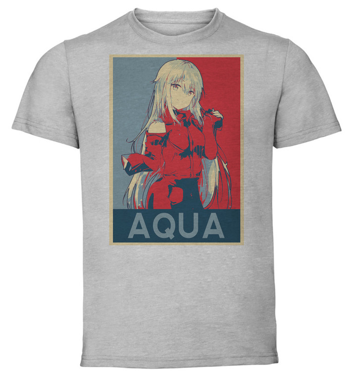 T-Shirt Unisex - Grey - Propaganda - KonoSuba - Aqua