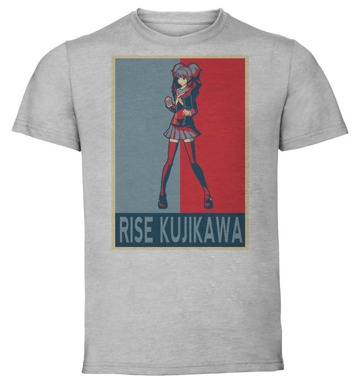 T-Shirt Unisex - Grey - Propaganda - Pixel Art - Persona 4 Arena -   Rise Kujikawa