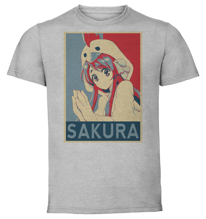 T-Shirt Unisex - Grey - Propaganda - Zombieland Saga Sakura Minamoto variant