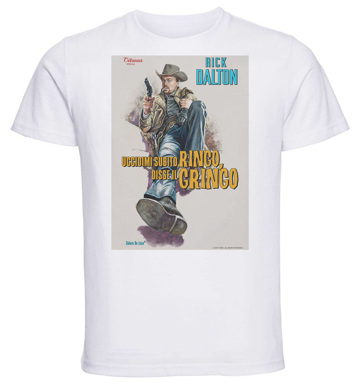 T-Shirt Unisex - White - Playbill - once upon a time in hollywood - c'era una volta a hollywood variant 4