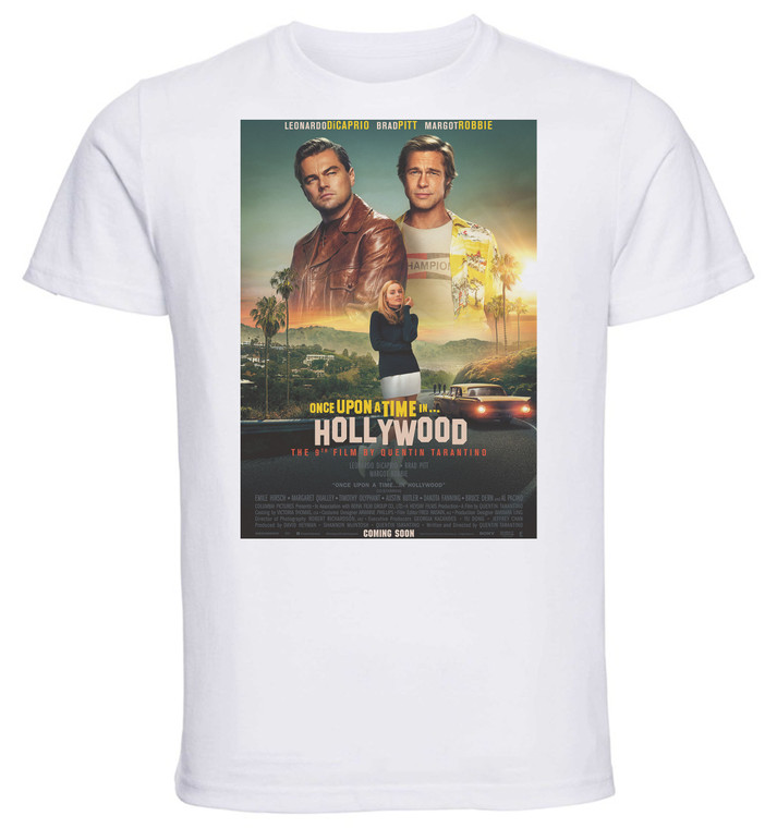 T-Shirt Unisex - White - Playbill - once upon a time in hollywood - c'era una volta a hollywood variant 7