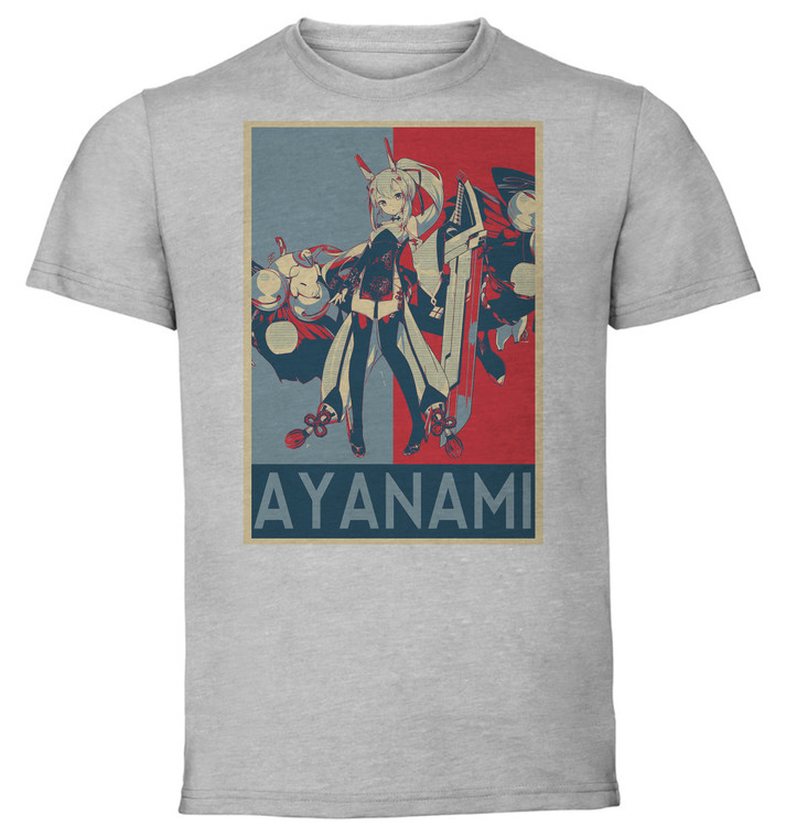 T-Shirt Unisex - Grey - Propaganda - Azur Lane - Ayanami Lunar Demon God