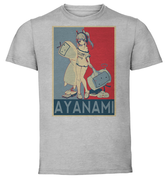 T-Shirt Unisex - Grey - Propaganda - Azur Lane - Ayanami NicoNico