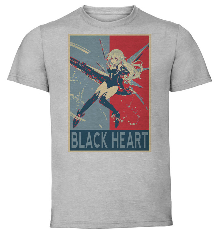 T-Shirt Unisex - Grey - Propaganda - Azur Lane - Black Heart