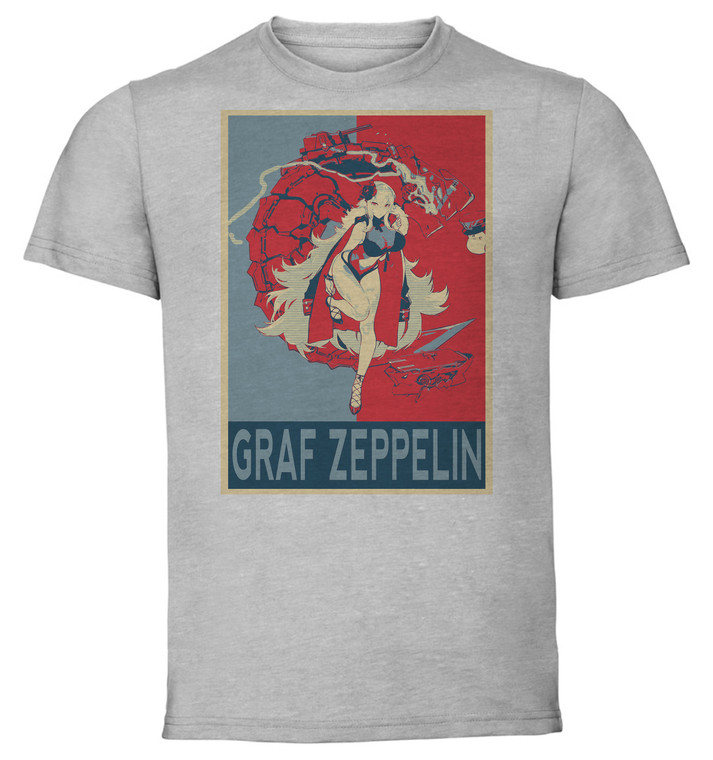 T-Shirt Unisex - Grey - Propaganda - Azur Lane - Graf Zeppelin Beachside Urd