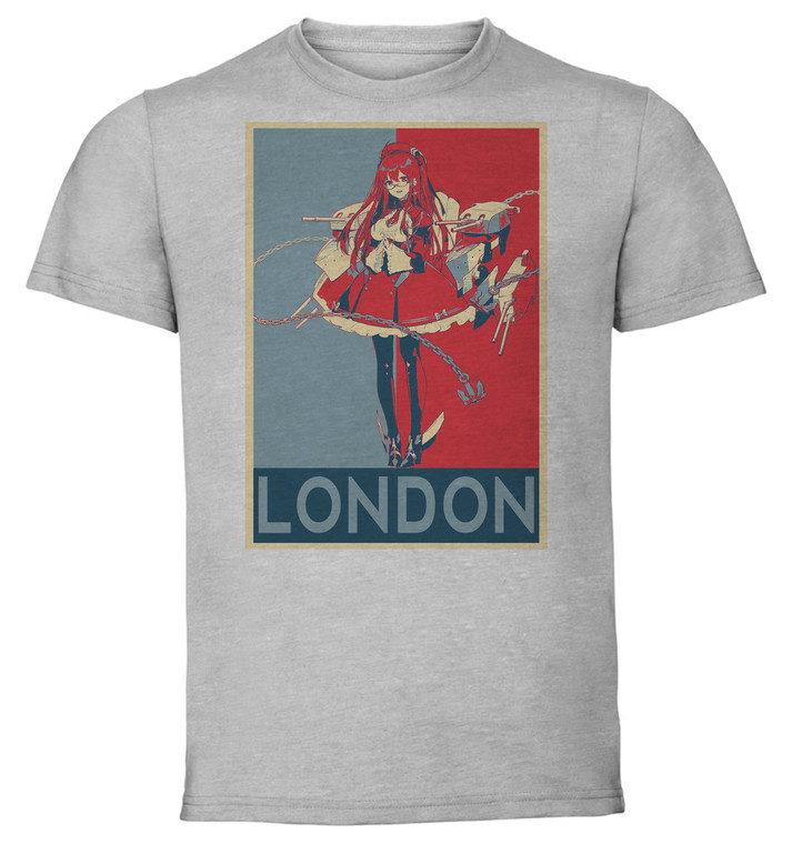 T-Shirt Unisex - Grey - Propaganda - Azur Lane - London Retrofit