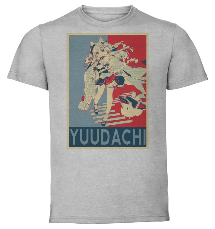 T-Shirt Unisex - Grey - Propaganda - Azur Lane - Yuudachi Bride Of Solomon