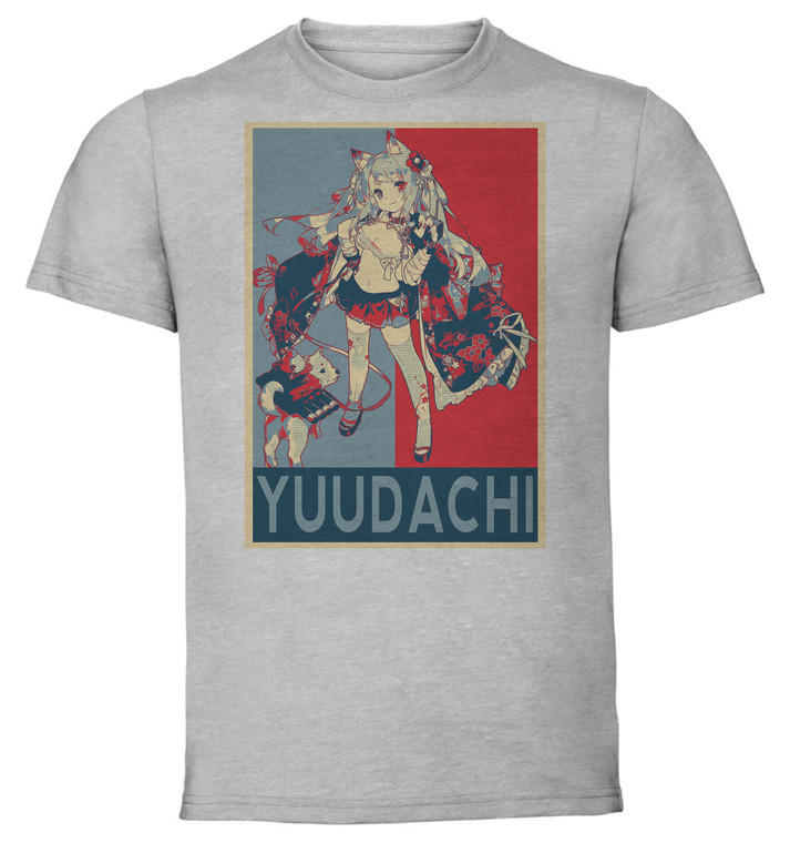 T-Shirt Unisex - Grey - Propaganda - Azur Lane - Yuudachi Shogun Of Snowball