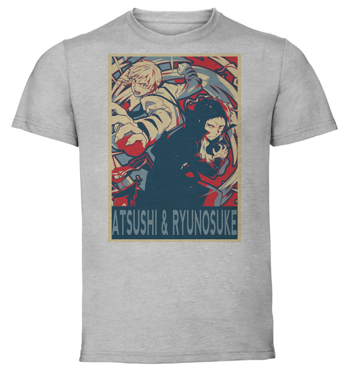 T-Shirt Unisex - Grey - Propaganda - Bungo Stray Dogs Atsushi & Ryunosuke