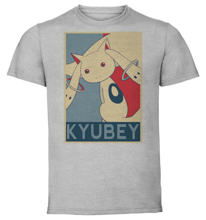 T-Shirt Unisex - Grey - Propaganda - Puella Magi Madoka Magica - Kyubey