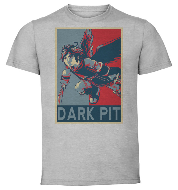 T-Shirt Unisex - Grey - Propaganda - Smash Bros - Dark Pit