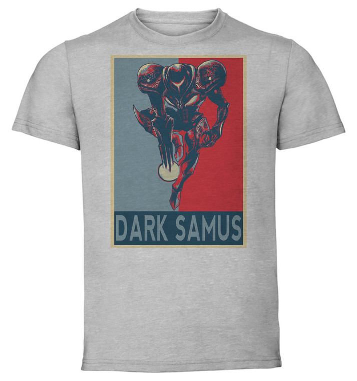 T-Shirt Unisex - Grey - Propaganda - Smash Bros - Dark Samus