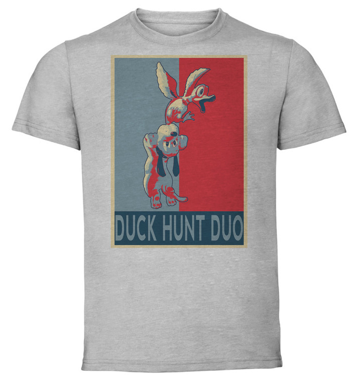 T-Shirt Unisex - Grey - Propaganda - Smash Bros - Duck Hunt Duo