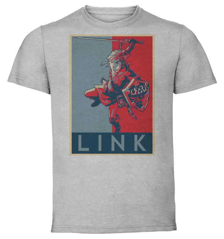 T-Shirt Unisex - Grey - Propaganda - Smash Bros - Link