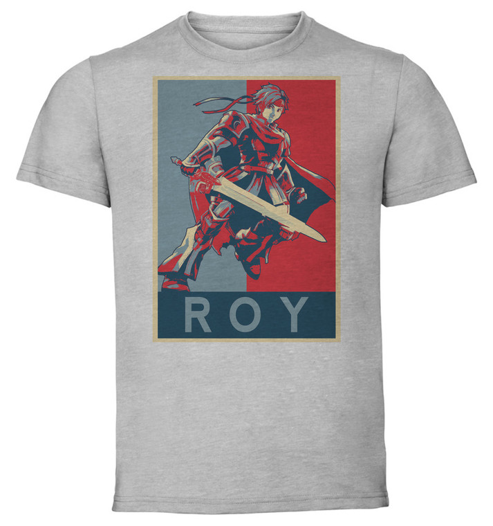 T-Shirt Unisex - Grey - Propaganda - Smash Bros - Roy