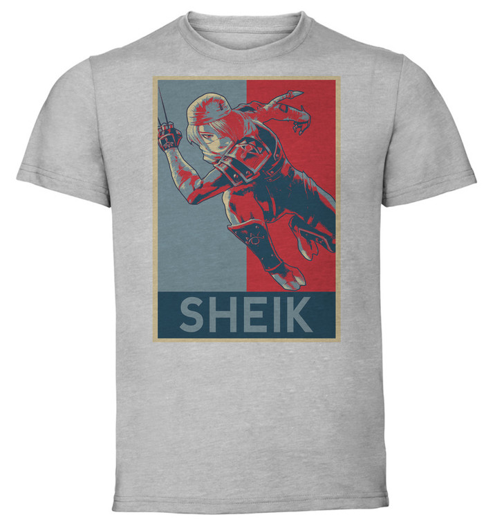 T-Shirt Unisex - Grey - Propaganda - Smash Bros Sheik