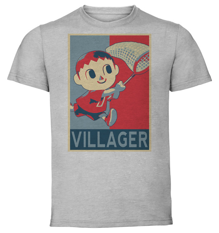 T-Shirt Unisex - Grey - Propaganda - Smash Bros Villager
