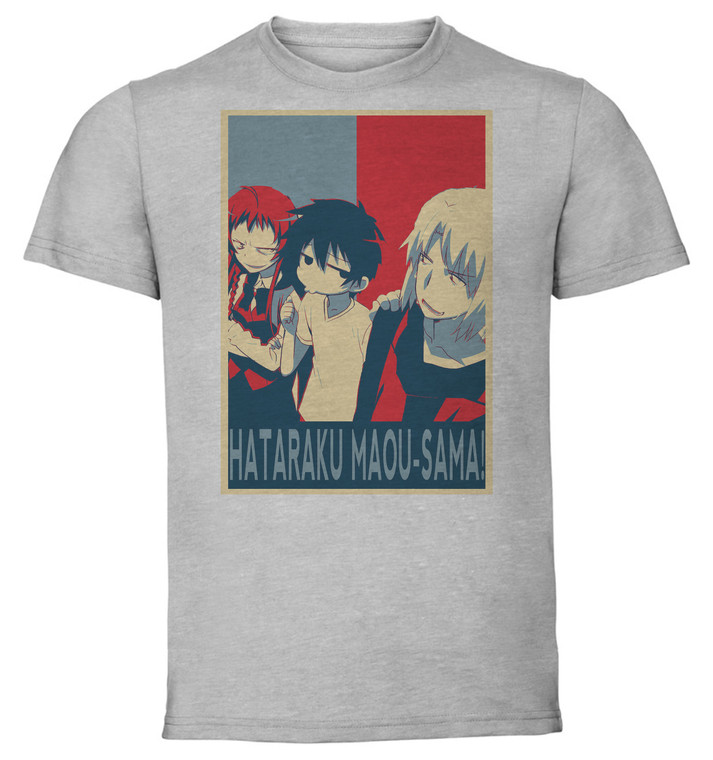 T-Shirt Unisex - Grey - Propaganda - The Devil is a Part-Timer - HATARAKU MAOU-SAMA - Characters