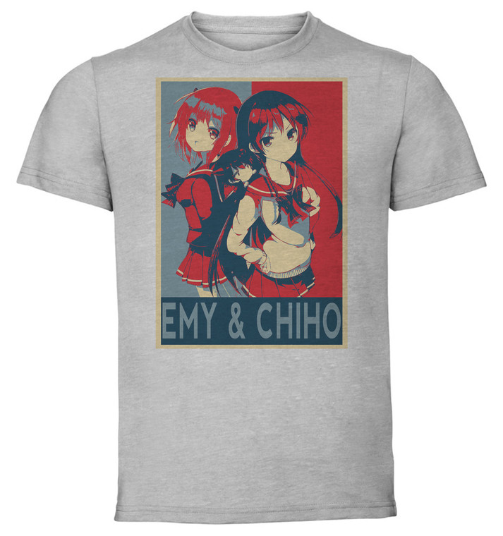 T-Shirt Unisex - Grey - Propaganda - The Devil is a Part-Timer - HATARAKU MAOU-SAMA - Emi & Chiho