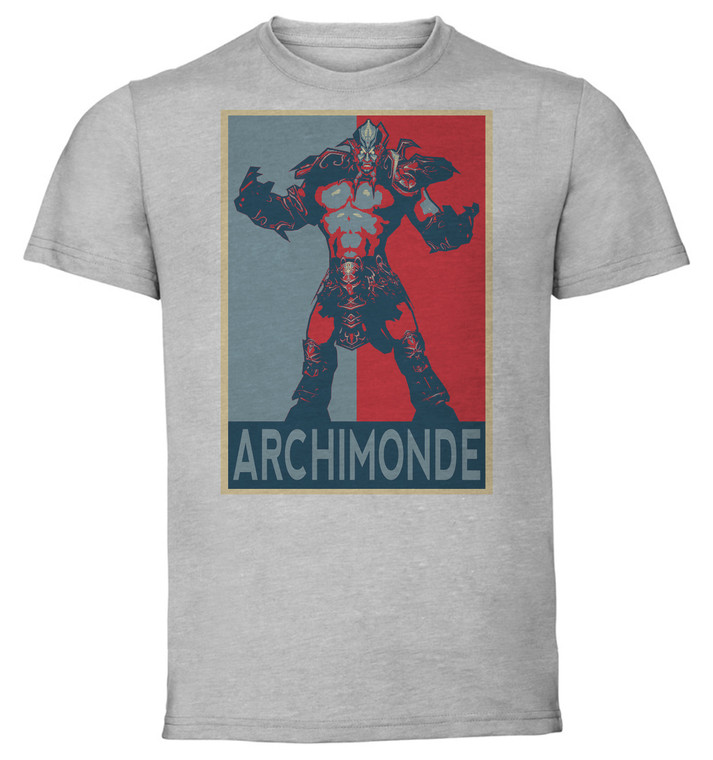 T-Shirt Unisex - Grey - Propaganda - Wow Classic Characters - Archimonde
