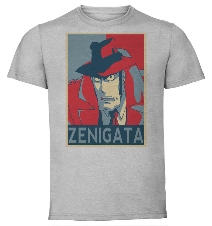 T-Shirt Unisex - Grey - Propaganda - Lupin III - Zenigata