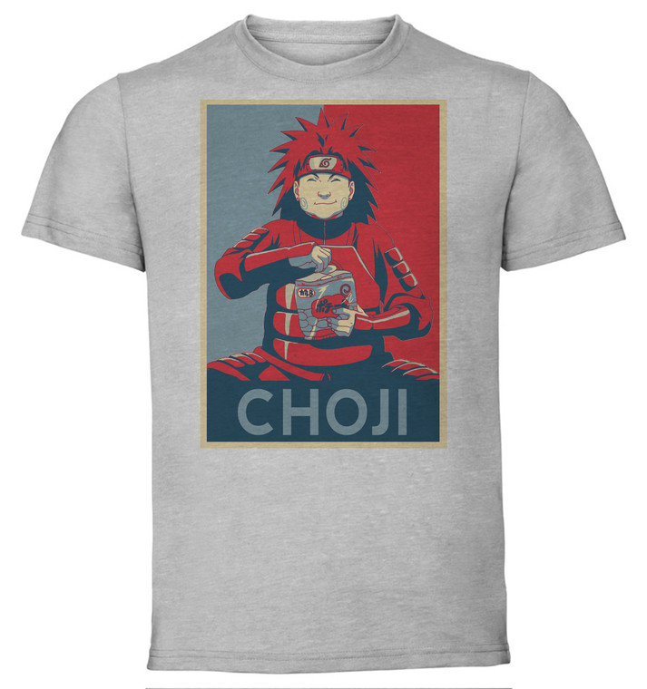 T-Shirt Unisex - Grey - Propaganda - Naruto - Choji