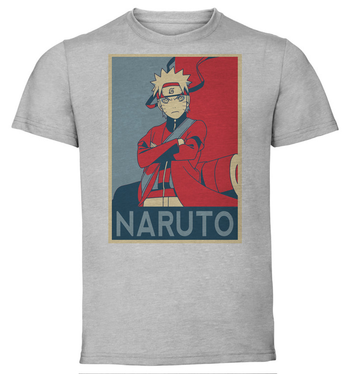 T-Shirt Unisex - Grey - Propaganda - Naruto - Naruto Uzumaki
