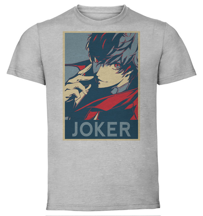 T-Shirt Unisex - Grey - Propaganda - Persona 5 - Joker