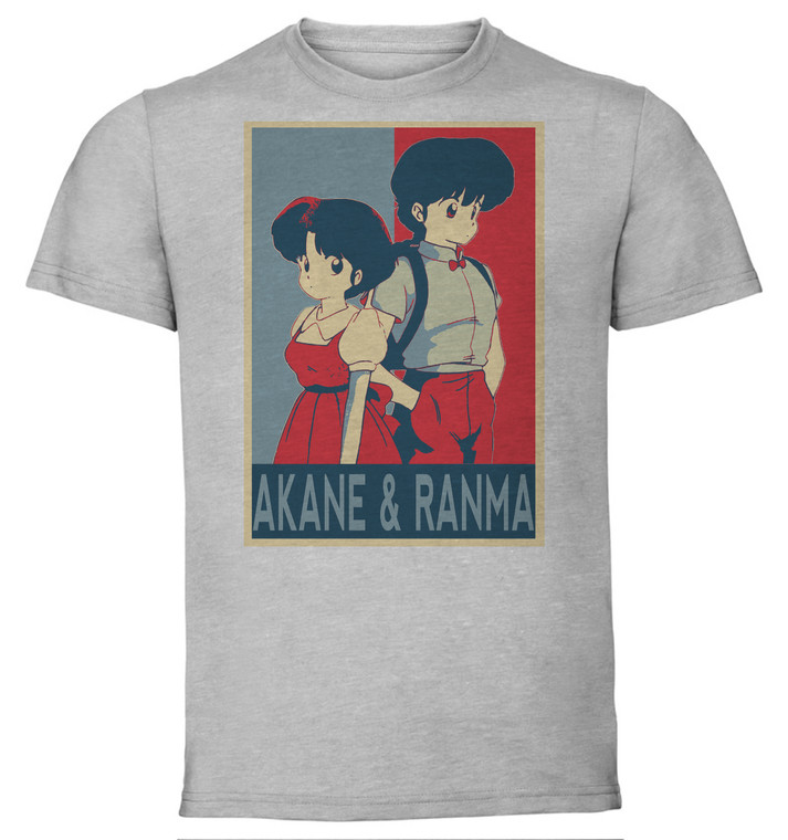 T-Shirt Unisex - Grey - Propaganda - Ranma - Akane & Ranma