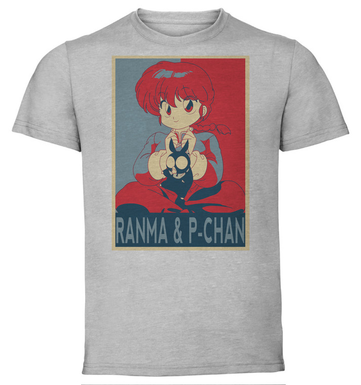 T-Shirt Unisex - Grey - Propaganda - Ranma - Ranma & P-Chan