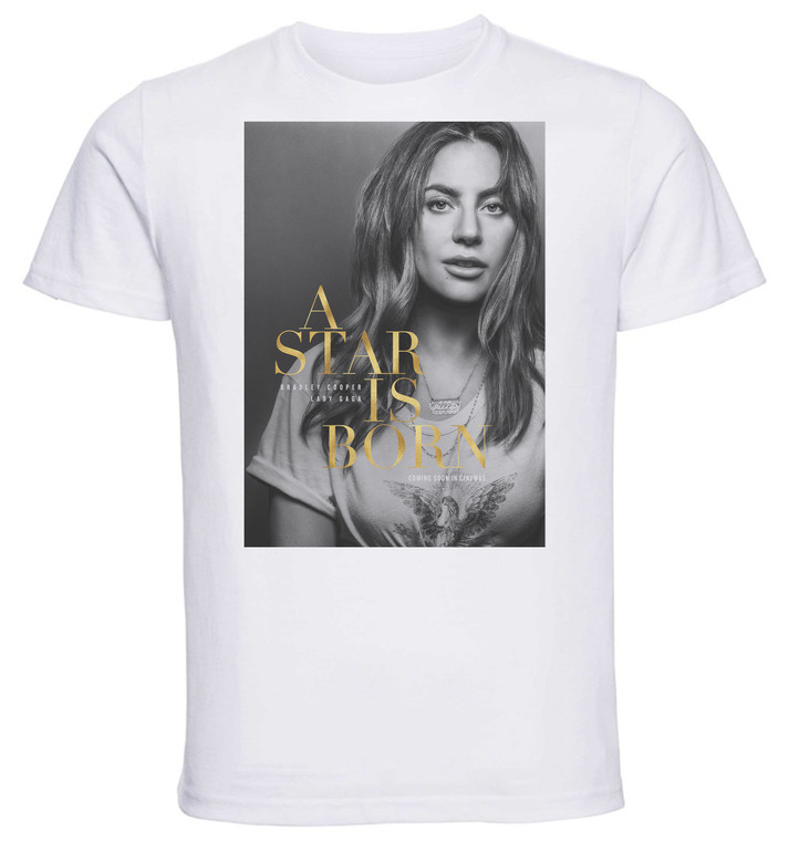 T-shirt Unisex - White - A Star Is Born Playbill Lady Gaga