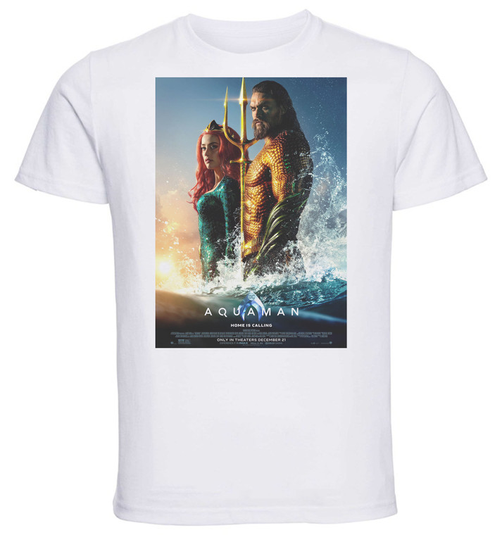 T-shirt Unisex - White - Aquaman B Playbill