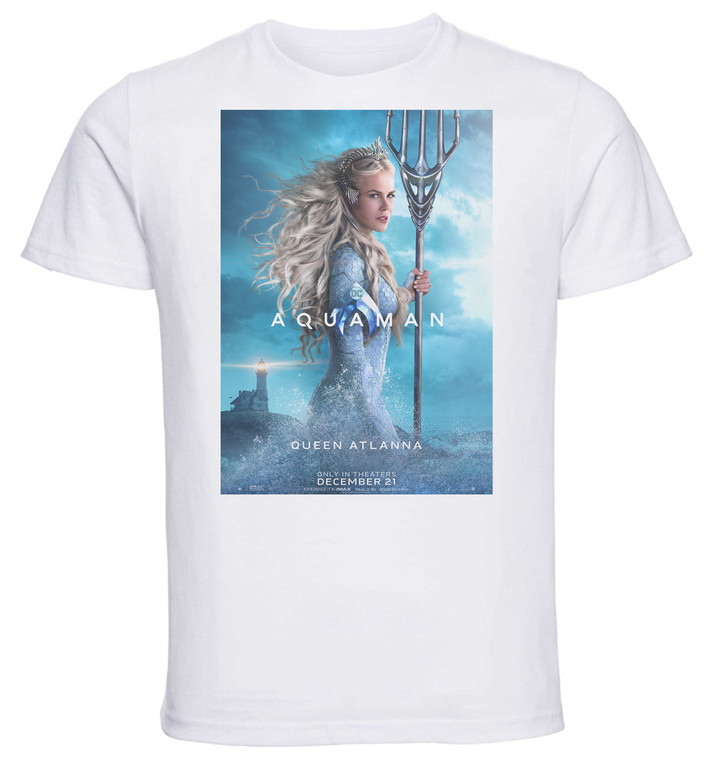 T-shirt Unisex - White - Aquaman Queen Atlanta Playbill