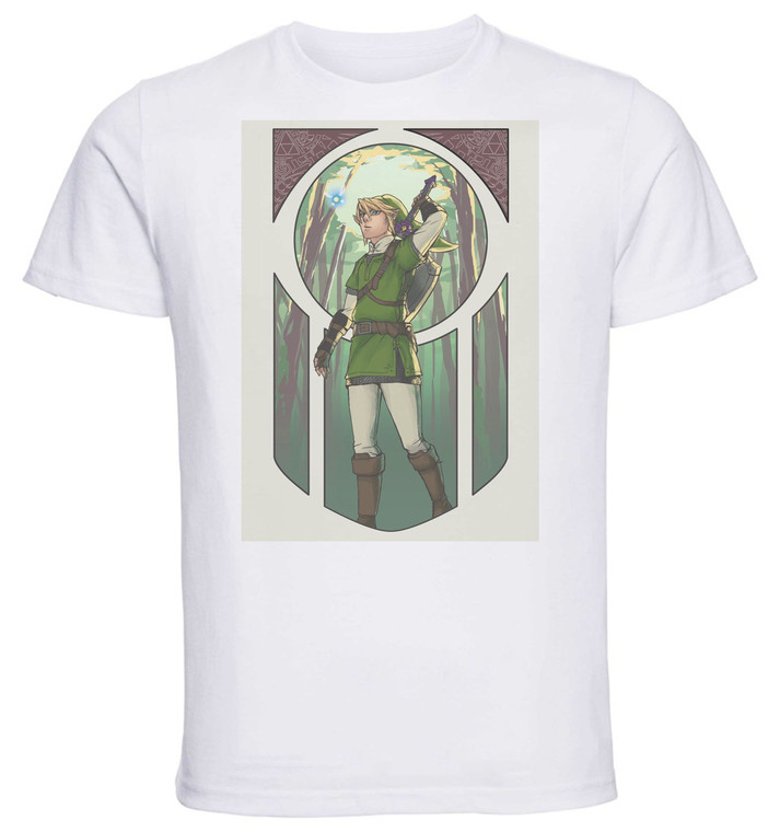 T-shirt Unisex - White - Art Nouveau - Zelda Link