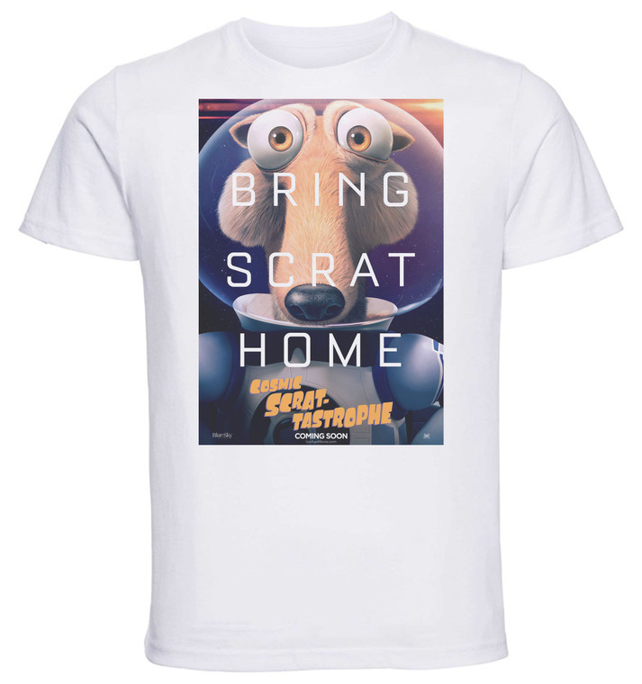 T-shirt Unisex - White - Cosmic Scrat-tastrophe