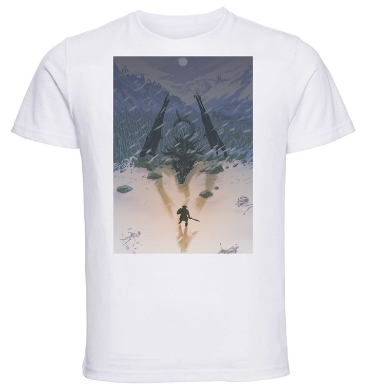 T-shirt Unisex - White - Dovakhin Skyrim C