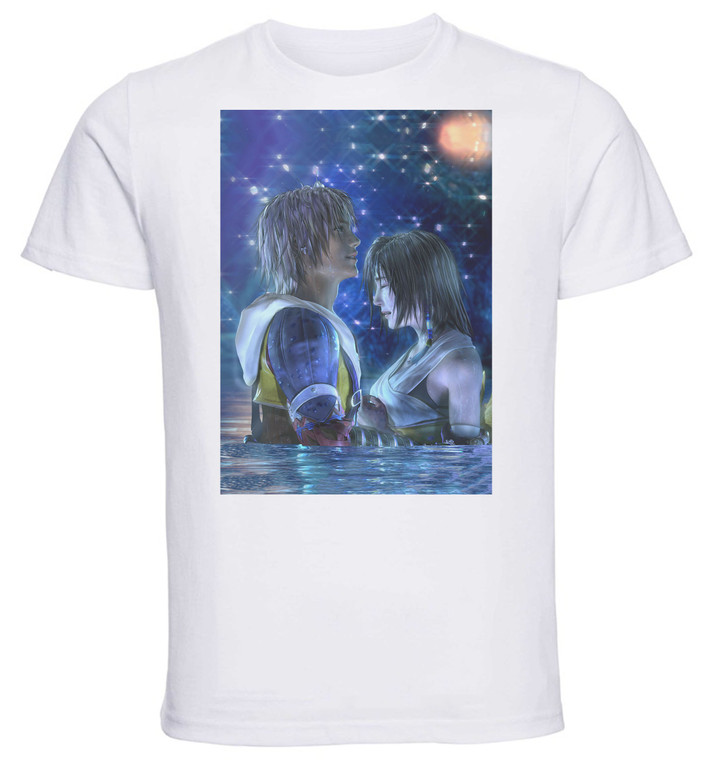 T-shirt Unisex - White - Final Fantasy X - Tidus E Yuna