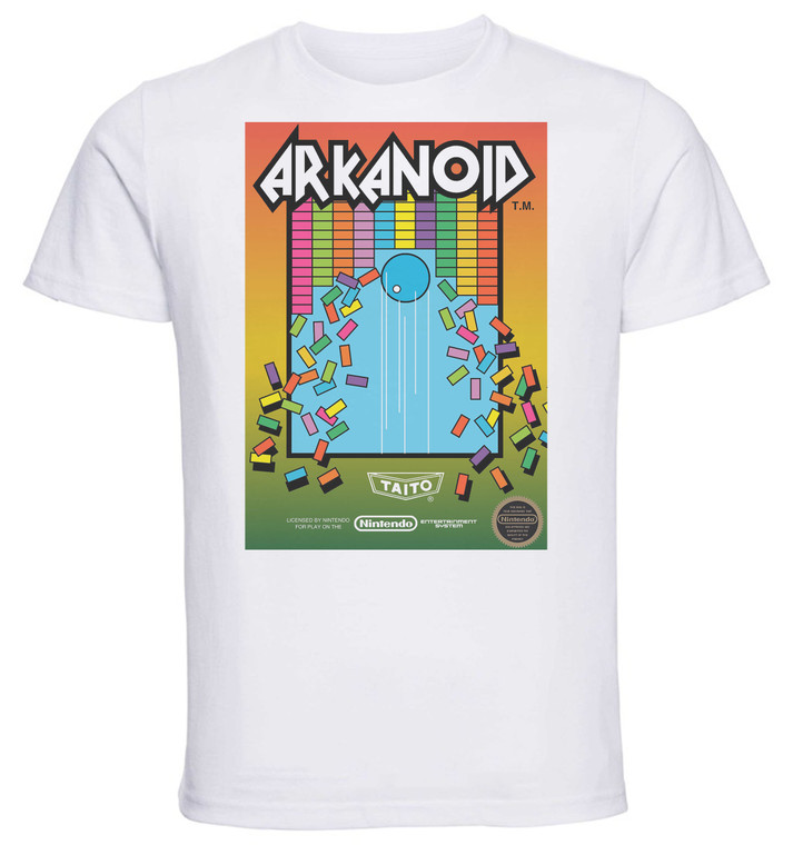 T-shirt Unisex - White - Game Cover Arkanoid