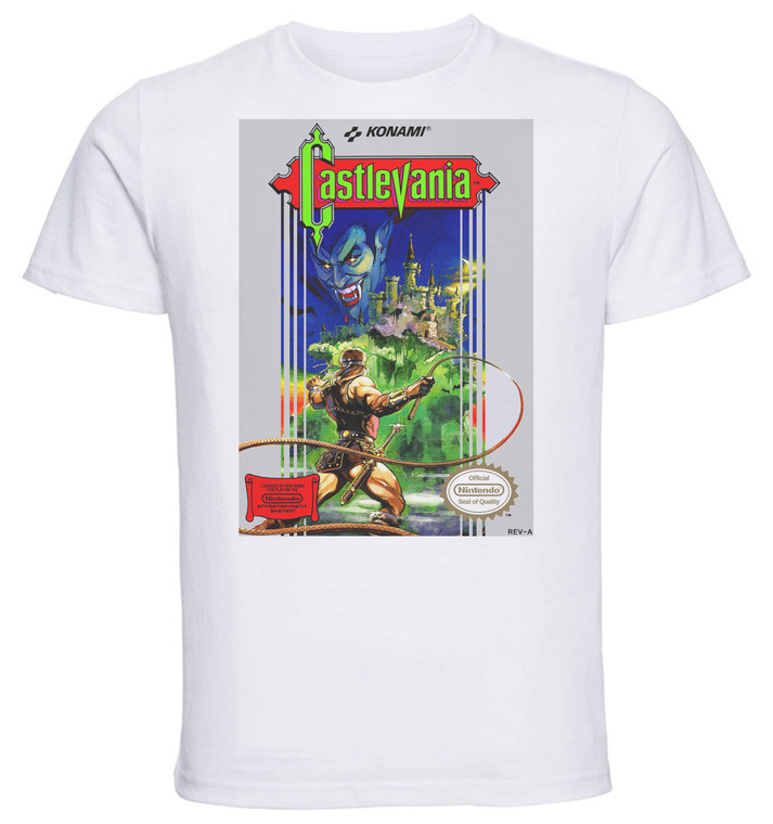 T-shirt Unisex - White - Game Cover Castlevania