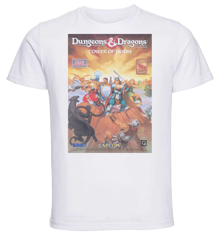T-shirt Unisex - White - Game Cover D&d Tower Of Doom