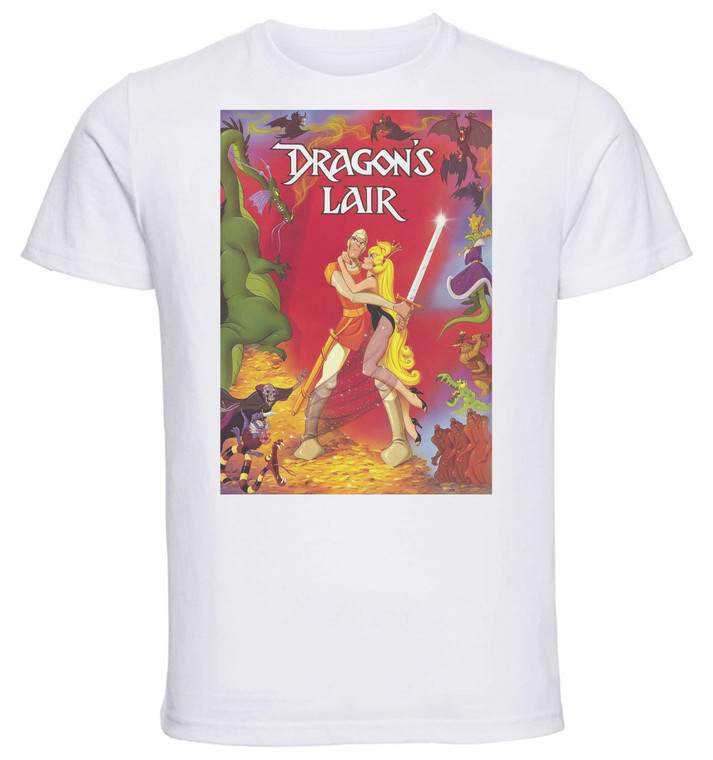 T-shirt Unisex - White - Game Cover Dragon's Lair