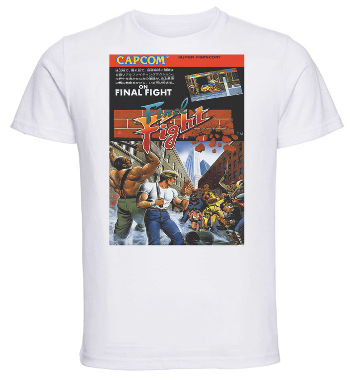 T-shirt Unisex - White - Game Cover Final Fight
